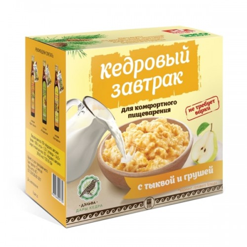 Купить Завтрак кедровый для комфортного пищеварения с тыквой и грушей  г. Вологда   